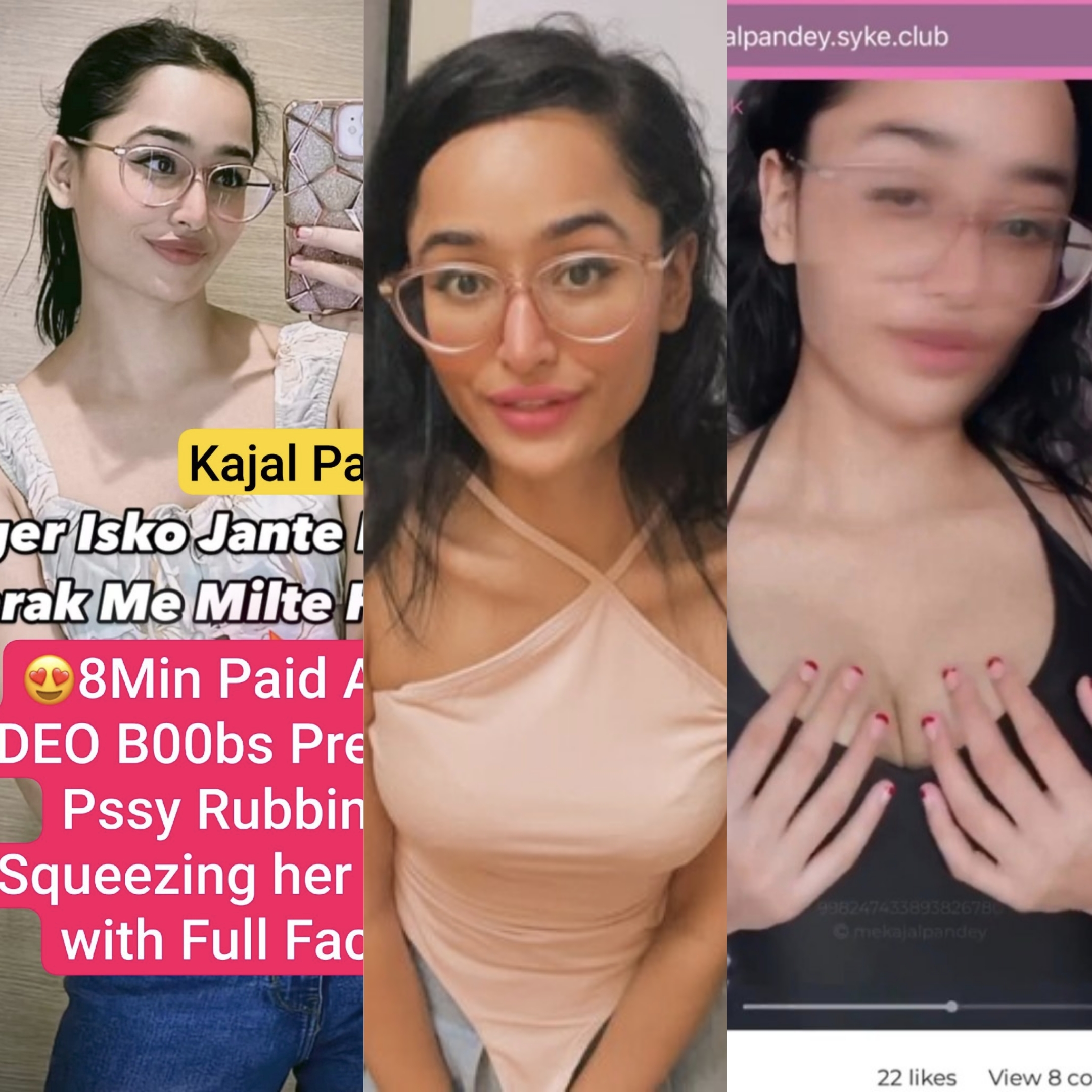 KAJAL PANDEY Instagram Boobs Pressing Pussy Rubbing Nude Sex Porn